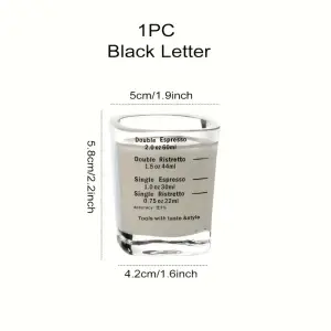 Verre à expresso avec lignes de mesure