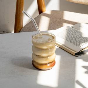 Lot de 2 Tasses Épaisses en Verre (Bubble glass)